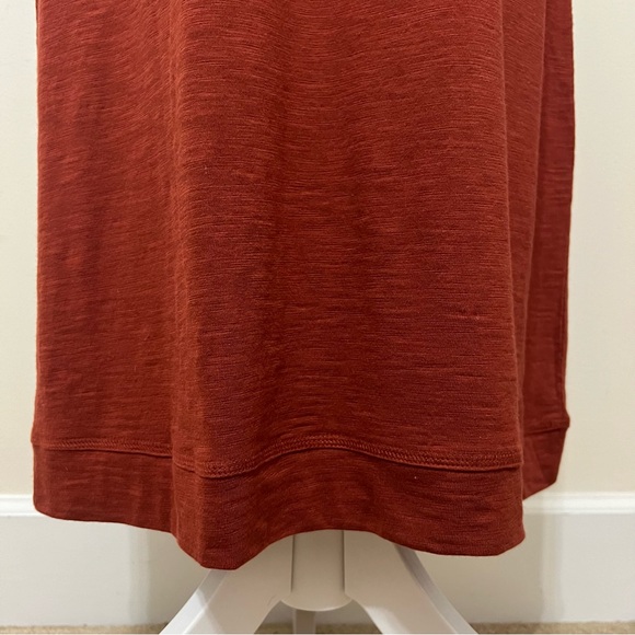 NWOT LOGO Lounge Lori Goldstein Rust Slub Knit Maxi Tank Dress - Picture 9 of 12